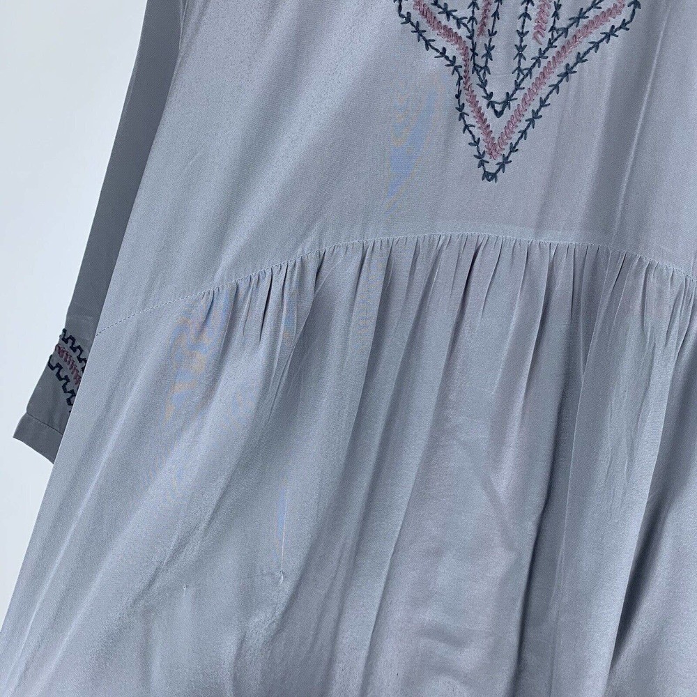 Biya by Johnny Was Silk Blouse Embroidered Women’s Size Large Read Description - Picture 10 of 12